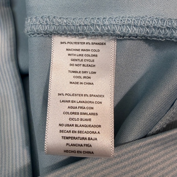 Hickey Freeman Sleeveless Quarter Zip Performance Top Men’s L Light Blue Vest - Picture 9 of 11